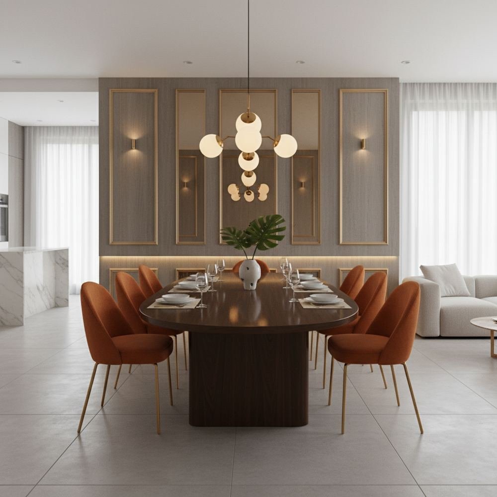 Modern solid wood 6 seater dining room modern 6 seater by Grains Home Pakistan