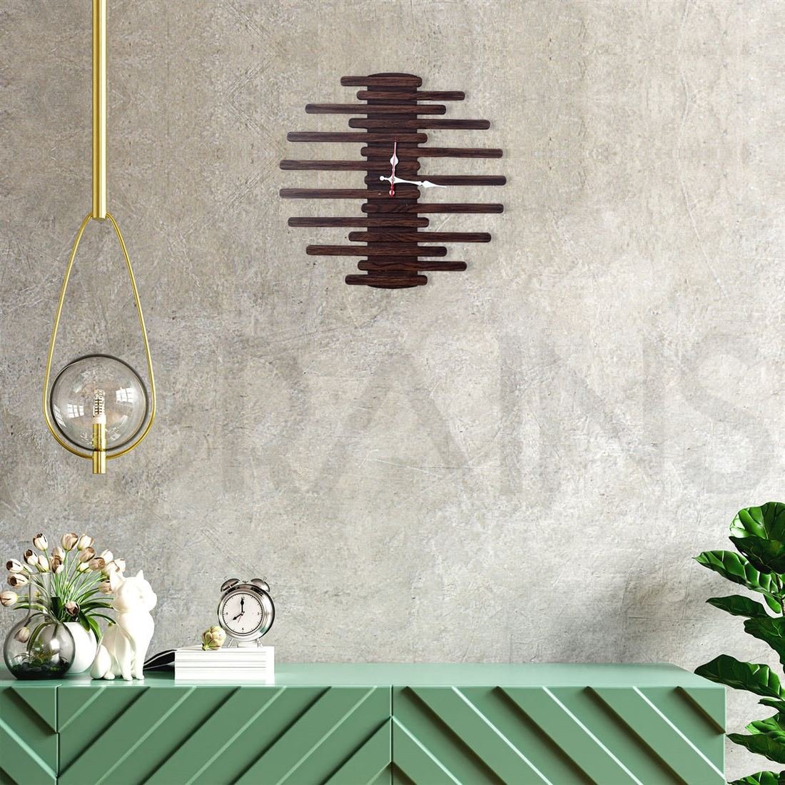 Aesthetic Wooden Wall Clock photo 2