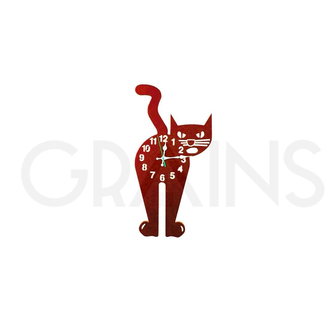 Cat Wall Clock by Grains Home Pakistan