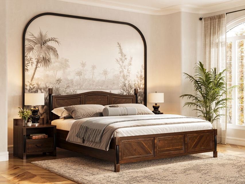Wooden beds in Pakistan by Grains Home