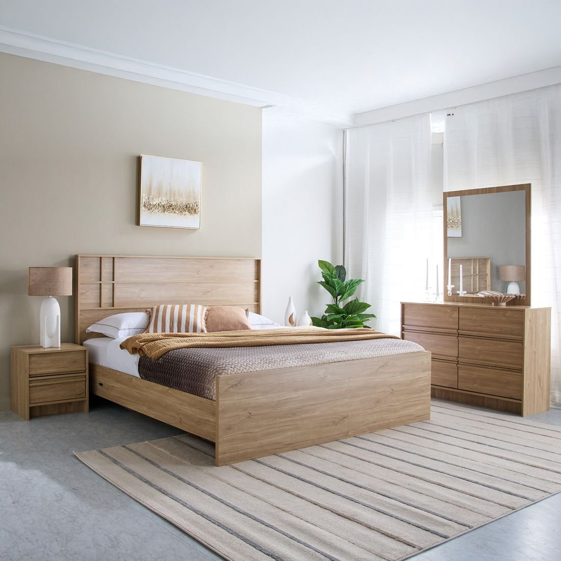 Dynasty Smart 5-Piece King Bedroom Set by Grains Home Pakistan