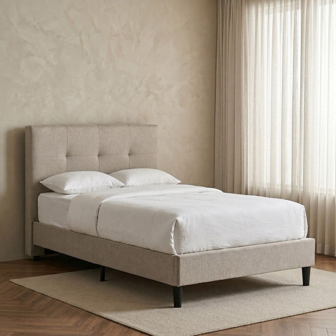 Kulltorp Malmo Upholstered Twin Bed by Grains Home Pakistan