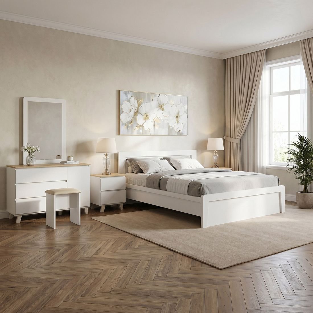 Kulltorp Plus 6-Piece Queen Bedroom Set by Grains Home Pakistan