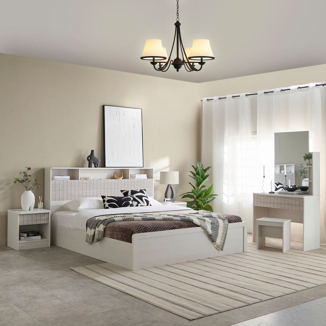 Liverpool 6-Piece King Smart Bedroom Set by Grains Home Pakistan